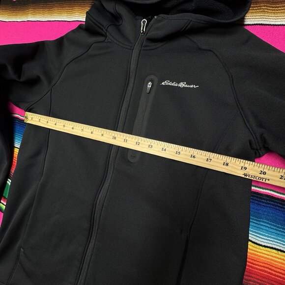 Eddie‎ Bauer Hoodie Men L Black Full Ascent Outpace Flex Fleece Full-Zip Sweater - Picture 5 of 6